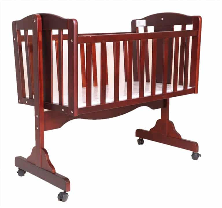 wooden toy cradle